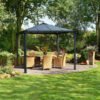 Palermo 3000 Aluminium Grey Gazebo & Pergola - Canopia by Palram