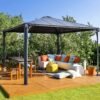 Palermo 3600 Aluminium Grey Gazebo & Pergola - Canopia by Palram