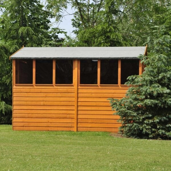 Shire 10x6 Overlap Apex Garden Shed with Double Doors - Image 3