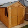 Shire 12x6 Warwick Shiplap Garden Shed on patio