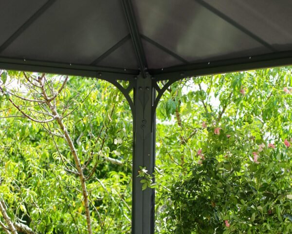 Palermo 3000 Aluminium Grey Gazebo & Pergola - Canopia by Palram - Image 6