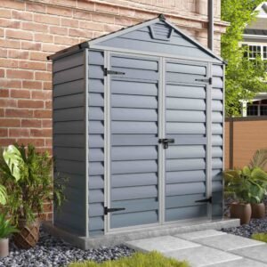 SkyLight Plastic 6x3 Dark Grey Apex Garden Shed - Canopia by Palram
