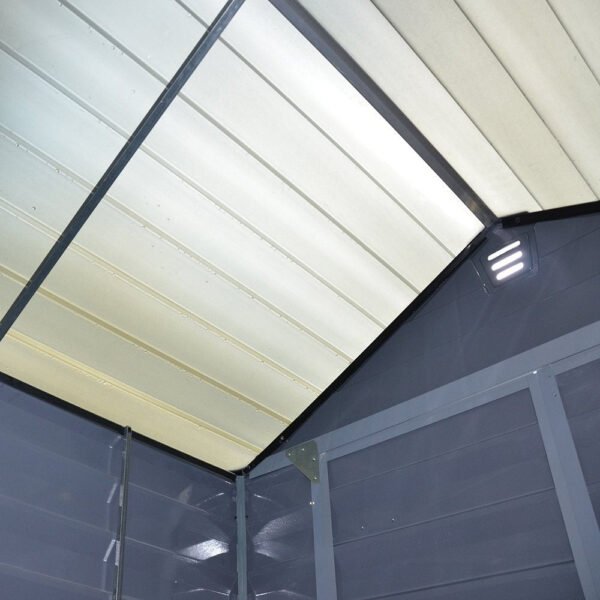 SkyLight Plastic 6x12 Dark Grey Garden Shed - Canopia by Palram - Image 5