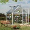 Hybrid Aluminium Silver Frame 6x4 Polycarbonate Greenhouse - Canopia By Palram