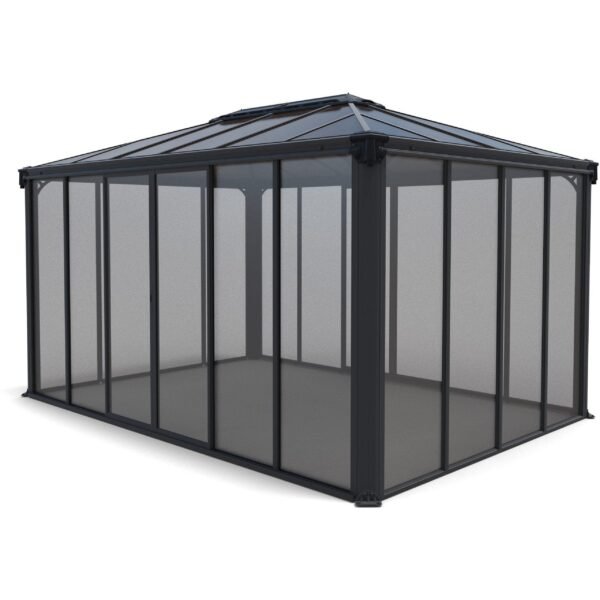 Ledro 4300 Enclosed Aluminium Grey Gazebo & Pergola - Canopia by Palram - Image 9