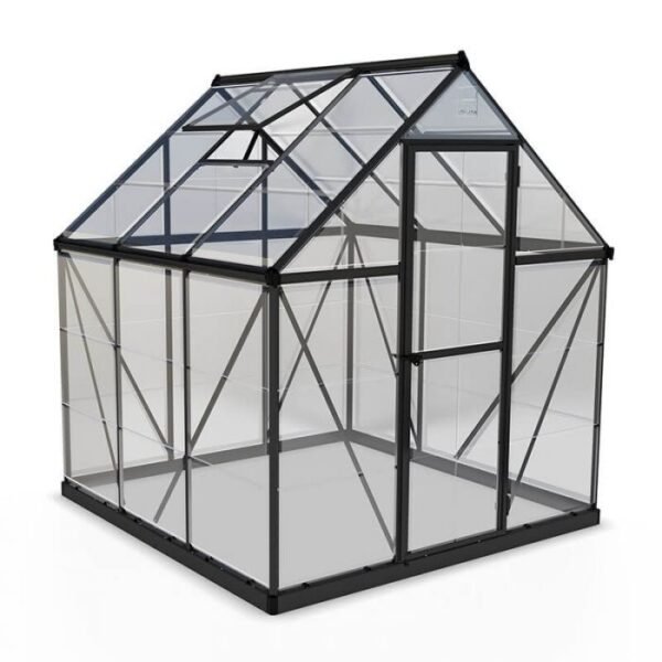 Hybrid Aluminium Frame 6x6 Grey Polycarbonate Greenhouse - Canopia By Palram - Image 9