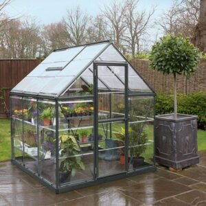 Hybrid Aluminium Frame 6x6 Grey Polycarbonate Greenhouse - Canopia By Palram