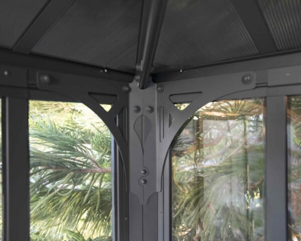Ledro 3600 Enclosed Aluminium Grey Gazebo & Pergola - Canopia by Palram - Image 7