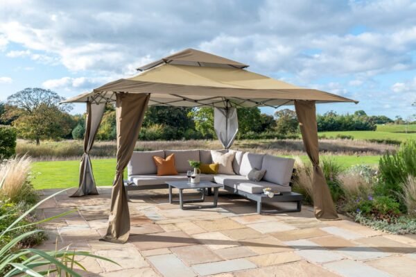 Got It Covered 4x4m Pop Up Gazebo - Taupe & Brown