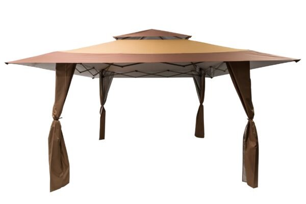 Got It Covered 4x4m Pop Up Gazebo - Taupe & Brown - Image 4