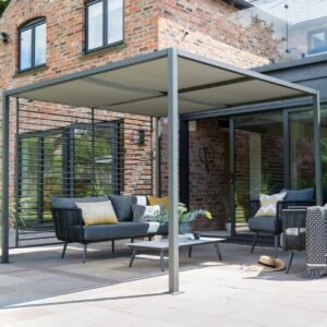 Norfolk Leisure 2.8x2.8m Sliding Roof Gazebo Pergola with Wind Lever