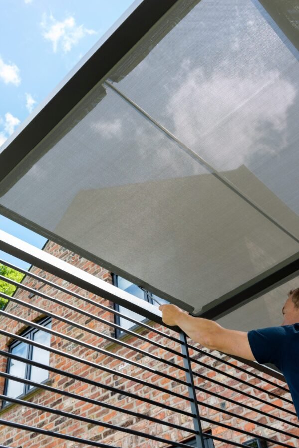 Norfolk Leisure 2.8x2.8m Sliding Roof Gazebo Pergola with Wind Lever - Image 4