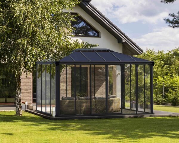 Ledro 4300 Enclosed Aluminium Grey Gazebo & Pergola - Canopia by Palram - Image 4