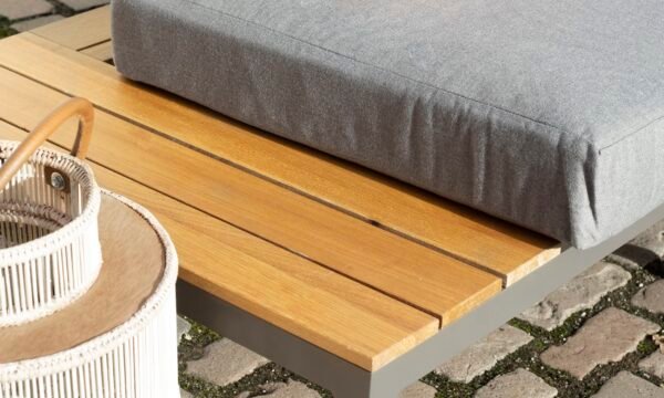 Aspen Teak 6 Seat Modular Garden Corner Lounge Sofa Set with Coffee Table - Image 5