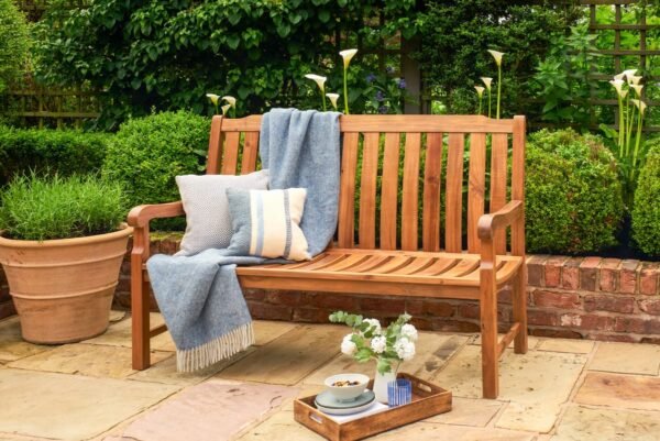 Beeley 150cm Wooden Garden Bench FSC Acacia Wood -  Teak Look