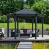 Roma Hexagonal Aluminium Grey Gazebo & Pergola - Canopia by Palram