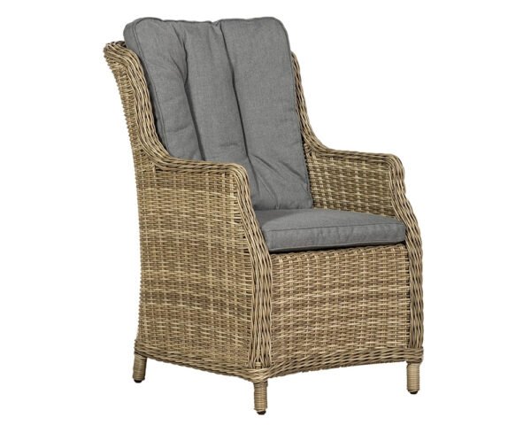 Wentworth Rattan Ellipse Highback Comfort Garden Dining Set with 6 Chairs & Cushions) - Image 5