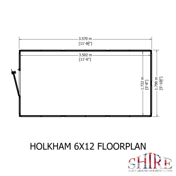 Holkham Large 12x6 Wooden Glass Greenhouse - Image 8