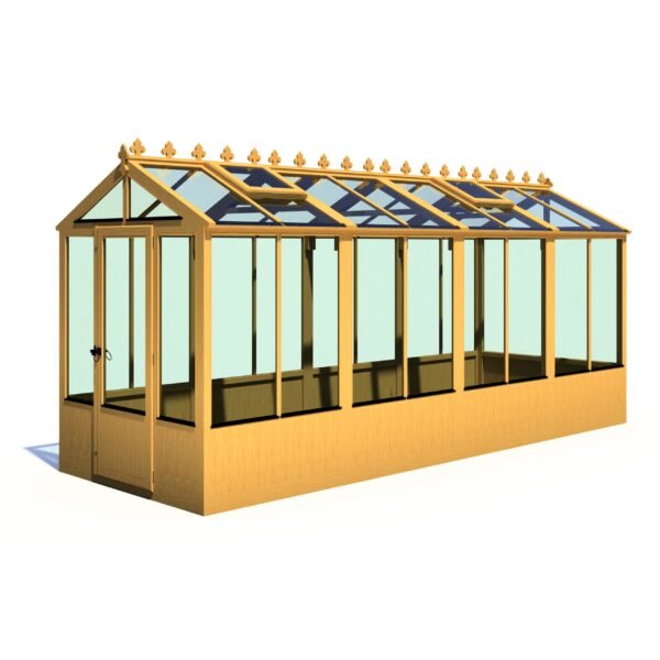 Holkham Large 16x6 Wooden Glass Greenhouse - Image 8