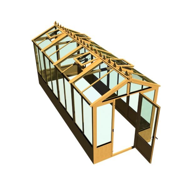 Holkham Large 16x6 Wooden Glass Greenhouse - Image 10