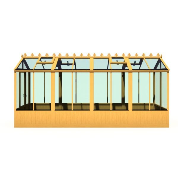 Holkham Large 16x6 Wooden Glass Greenhouse - Image 3