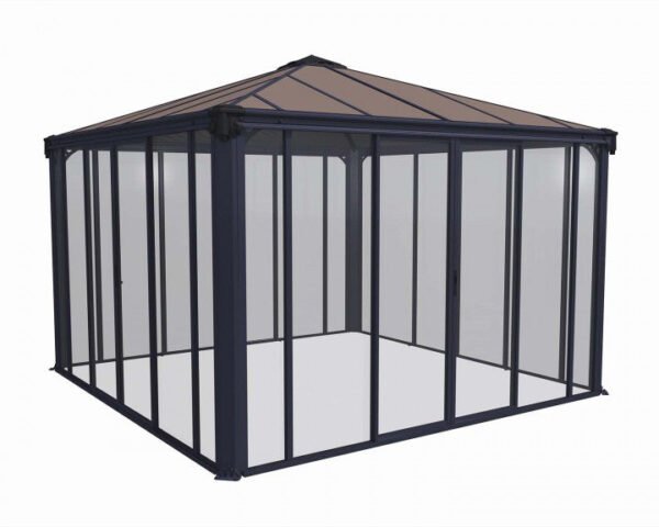 Ledro 3600 Enclosed Aluminium Grey Gazebo & Pergola - Canopia by Palram - Image 12