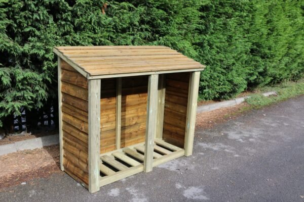 Heavy Duty 4ft x 5ft Wooden Log Store - Churnet Valley - Image 3
