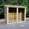 Heavy Duty 4ft x 5ft Wooden Log Store - Churnet Valley