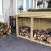 Heavy Duty 4ft x 6ft Wooden Log Store - Churnet Valley