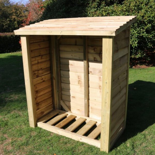 Heavy Duty 5ft x 4ft Wooden Log Store - Churnet Valley - Image 4