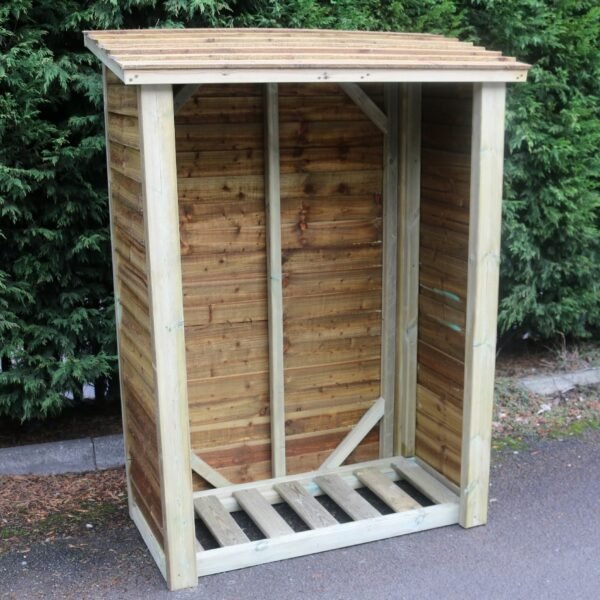 Heavy Duty 6ft x 4ft Slatted Garden Log Store - Churnet Valley - Image 4