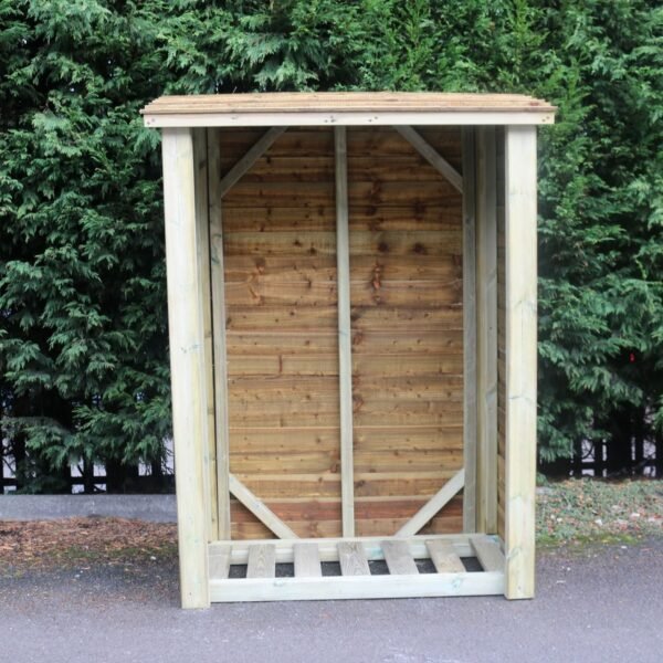 Heavy Duty 6ft x 4ft Slatted Garden Log Store - Churnet Valley - Image 3