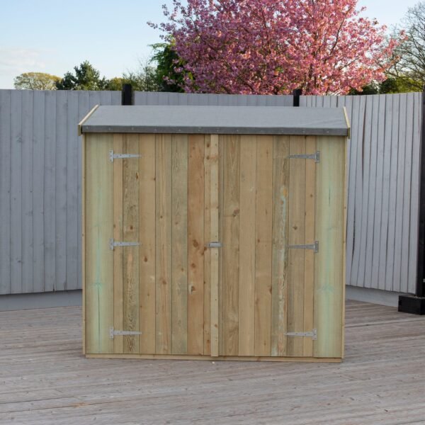 Shire 6x3 Pressure Treated Overlap Pent Garden Shed with Double Doors - Image 5