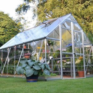 Balance Aluminium Frame 8ft x 12ft Polycarbonate Greenhouse in Silver - Canopia by Palram