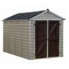 Palram Canopia Skylight Shed 6x10 Tan with white background
