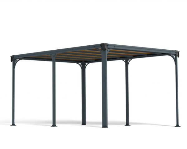 Milano 4300 Aluminium Grey Gazebo & Pergola - Canopia by Palram - Image 9