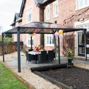 Martinique 5000 Rectangular Aluminium Grey Gazebo & Pergola - Canopia by Palram