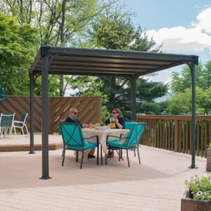Milano 3000 Aluminium Grey Gazebo & Pergola - Canopia by Palram