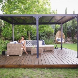 Milano 4300 Aluminium Grey Gazebo & Pergola - Canopia by Palram