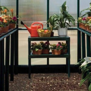 Rion 2 Tier Staging Greenhouse Bench in Green - Canopia By Palram