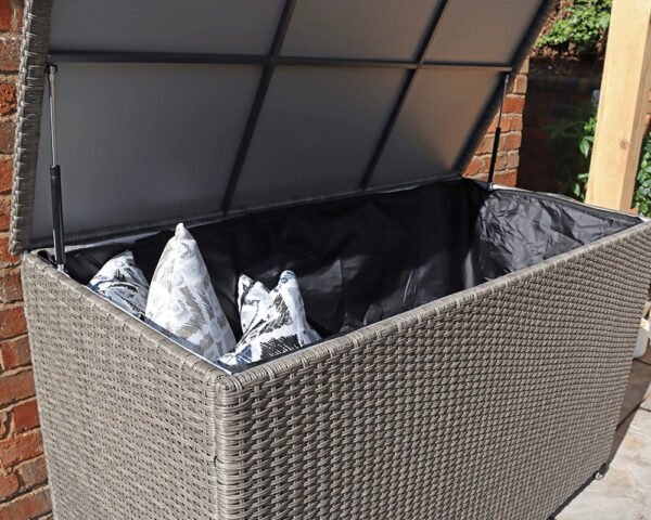 Paris KD 826 Litre Rattan Cushion Garden Storage Box - Image 3