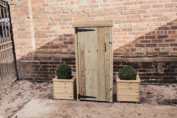 Wooden Recycling Bin & Box Outdoor Shelf Style Storage (With Door) - Churnet Valley - Image 3