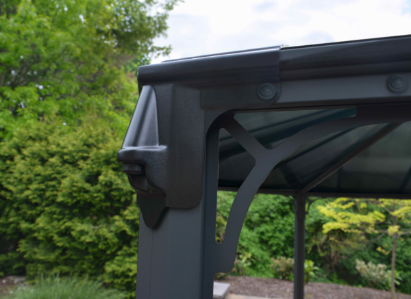 Monaco Hexagonal Aluminium Grey Garden Gazebo & Pergola - Canopia by Palram - Image 7
