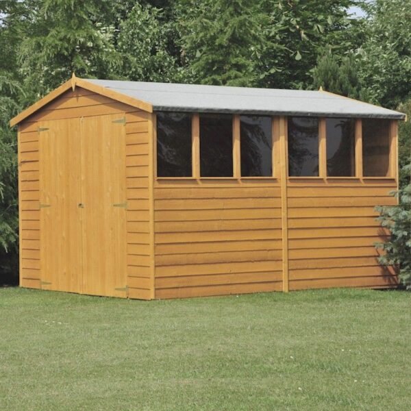 Shire 10x8 Dip Treated Overlap Garden Shed with Double Doors - Image 2