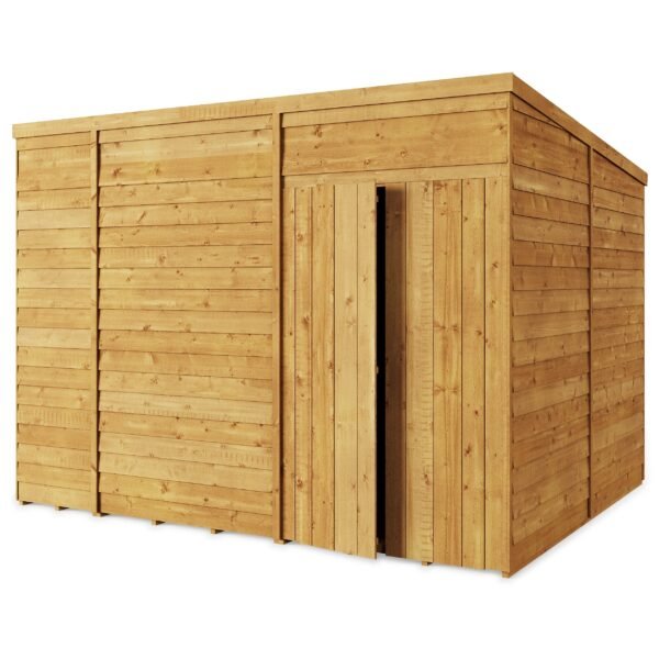 Store More 10x8 Overlap Pent Garden Shed with Double Doors (Windowless) - Image 3
