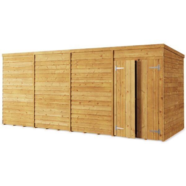 Store More Overlap Pent Shed - 16x6 Windowless