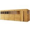 Store More Overlap Pent Shed - 20x6 Windowed