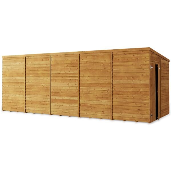Store More 20x8 Large Overlap Pent Garden Shed with Double Doors (Windowless) - Image 5