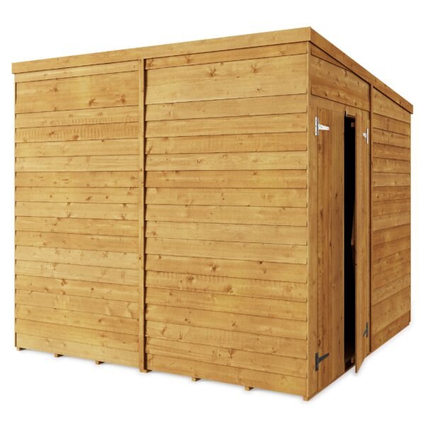 Store More 8x8 Overlap Pent Garden Shed with Double Doors (Windowless) - Image 5