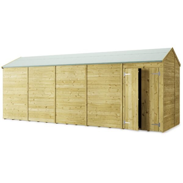 Store More 20x6 Large Tongue and Groove Apex Garden Shed with Double Doors (Windowless) - Image 3
